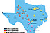 (Mapa de recorrido de campaña “¿Listo? Verifique ¡Vote!” Oficina de Secretaría del Estado de Texas, 09/10/2020)