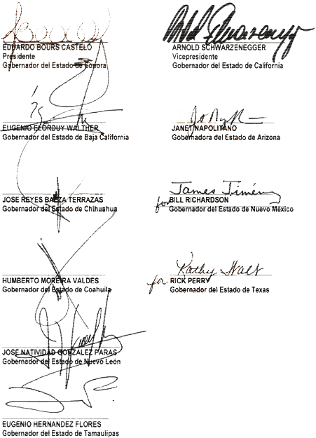 Border Governor's Signatures