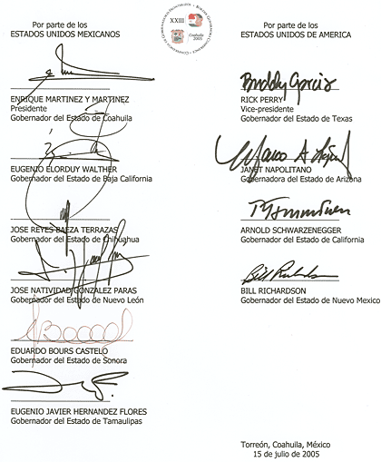 XXIII - Conference Signatures